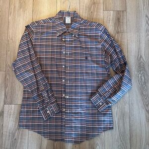 Men's Blue Plaid Shirt